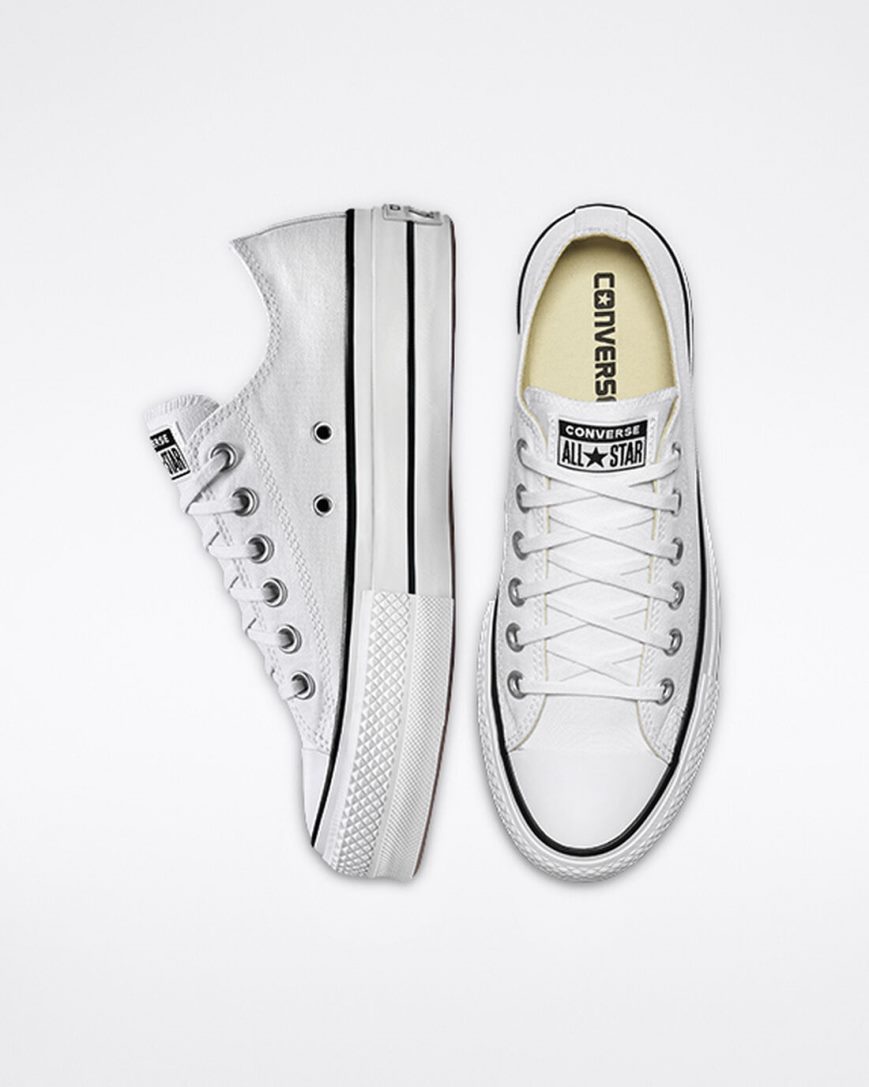 Women's Converse Chuck Taylor All Star Lift Canvas Low Top Platform Shoes White / Black / White | AU 3E649Y